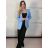 Elegantní sako dlhý rukáv dámske (M/L ONE SIZE) TALIANSKA MÓDA IMWHP261111/DR M / L svetlo modrá