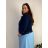 Bunda riflová jeans dámska nadrozměr (2XL-6XL) GYD261950/DR 6XL tmavě modrá