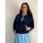 Bunda riflová jeans dámska nadrozměr(2XL-6XL) GYD261950/DR 5XL tmavo modrá