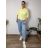 Kalhoty dlouhé letní dámské TARA (S/M/L ONE SIZE) ITALSKÁ MÓDA IMSM260001/DUR S/M/L světle modrá