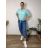 Kalhoty dlouhé letní dámské TARA (S/M/L ONE SIZE) ITALSKÁ MÓDA IMSM260001/DUR S/M/L světle modrá