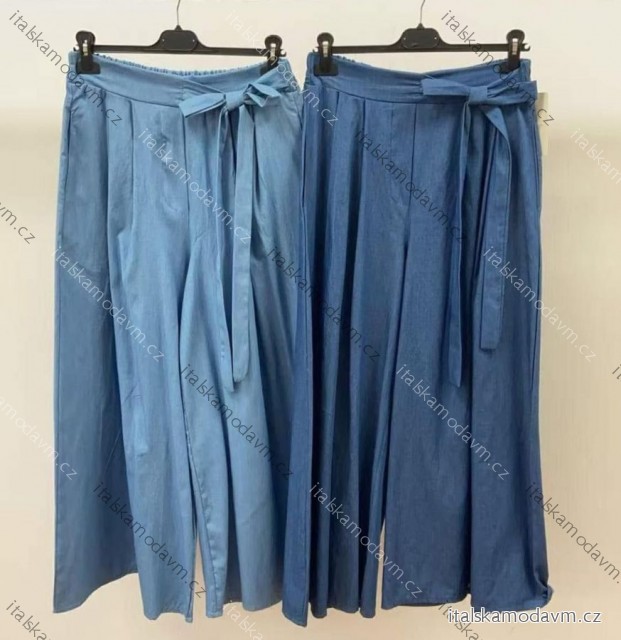 Nohavice dlhé letné riflové dámske (S/M/L ONE SIZE) TALIANSKA MÓDA IMC26133