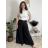 Kalhoty elegantní s páskem dámské (S/M/L ONE SIZE) ITALSKÁ MÓDA IM4260015