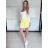 Sukně krátká skládaná dámská LUCY (S/M/L ONE SIZE) ITALSKÁ MÓDA IMD26015/DUR S/M/L žlutá