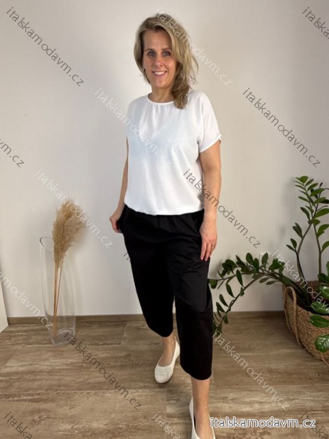 Nohavice dlhé volnočasové dámske nadrozměr DANA (46/48/50 ONE SIZE) TALIANSKA MÓDA IMSM2600027/DU