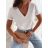 Tričko krátky rukáv dámske (S/M/L ONE SIZE) TALIANSKA MÓDA IMD25057/DU S/M/L biela