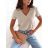 Tričko krátky rukáv dámske (S/M/L ONE SIZE) TALIANSKA MÓDA IMD25057/DU S/M/L biela