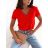 Tričko krátky rukáv dámske (S/M/L ONE SIZE) TALIANSKA MÓDA IMD25057/DU S/M/L biela