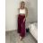 Kalhoty máslové dlouhé elegantní dámské BRITA (S/M/L ONE SIZE) ITALSKÁ MÓDA IM4260023/DU S/M/L béžová