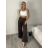 Nohavice máslové dlhé elegantní dámske BRITA (S/M/L ONE SIZE) TALIANSKA MÓDA IM4260023/DU
