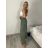 Kalhoty máslové dlouhé elegantní dámské BRITA (S/M/L ONE SIZE) ITALSKÁ MÓDA IM4260023/DU S/M/L béžová