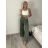 Kalhoty máslové dlouhé elegantní dámské BRITA (S/M/L ONE SIZE) ITALSKÁ MÓDA IM4260023/DU S/M/L béžová
