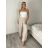 Nohavice lněné volnočasové dámske MODI (S/M/L ONE SIZE) TALIANSKA MÓDA IMSM26001236/DU S/M/L čierna