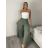 Nohavice lněné volnočasové dámske MODI (S/M/L ONE SIZE) TALIANSKA MÓDA IMSM26001236/DU S/M/L čierna
