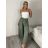 Nohavice lněné volnočasové dámske MODI (S/M/L ONE SIZE) TALIANSKA MÓDA IMSM26001236/DU S/M/L čierna
