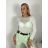 Tričko dlouhý krátký rukáv dámske LATINA(S/M  ONE SIZE) TALIANSKA MÓDA IMPDY2628031/DU S / M svetlozelená