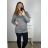 Svetr na knoflíky dlouhý rukáv dámský (L/XL/2XL ONE SIZE) ITALSKá MODA IM723EVELINA/DUR béžová XL/2XL
