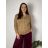 Svetr na knoflíky dlouhý rukáv dámský (L/XL/2XL ONE SIZE) ITALSKá MODA IM723EVELINA/DUR béžová XL/2XL