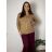 Svetr na knoflíky dlouhý rukáv dámský (L/XL/2XL ONE SIZE) ITALSKá MODA IM723EVELINA/DUR béžová XL/2XL