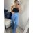Kalhoty dlouhé riflové dámské (S/M/L ONE SIZE) ITALSKÁ MÓDA IMD24021/D