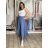 Kalhoty volnočasové dámské HANNA (S/M/L ONE SIZE) ITALSKÁ MÓDA IMSM26001237/DUR S/M/L světle modrá