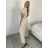 Komplet tunika oversize krátký rukáv a kalhoty dámsky MIRANDA (S/M/L ONE SIZE) TALIANSKÁ MÓDA IMWBA26001/DUR S/M/L béžová