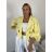 Bunda krátká oversize dlouhý rukáv dámská HAIAT (S/M/L ONE SIZE) ITALSKÁ MÓDA IMWCA26006/DUR S/M/L světle modrá
