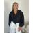 Bunda krátká oversize dlouhý rukáv dámská HAIAT (S/M/L ONE SIZE) ITALSKÁ MÓDA IMWCA26006/DUR S/M/L Černá