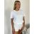 Tričko krátký rukáv dámské KARLA (S/M/L ONE SIZE) ITALSKÁ MÓDA IMPDY26YT001/DUR S/M/L bílá
