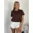 Tričko krátký rukáv dámské KARLA (S/M/L ONE SIZE) ITALSKÁ MÓDA IMPDY26YT001/DUR S/M/L bílá