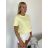 Tričko krátký rukáv dámske KARLA (S/M/L ONE SIZE) TALIANSKA MÓDA IMPDY26YT001/DUR S/M/L žlutá
