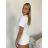 Tričko krátký rukáv dámské KARLA (S/M/L ONE SIZE) ITALSKÁ MÓDA IMPDY26YT001/DUR S/M/L bílá