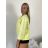 Bunda oversizedlhý rukáv dámska (S/M/L ONE SIZE) TALIANSKA MÓDA IMSM260042/DUR S/M/L žlutá