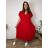 Šaty volnočasové letní krátký rukáv dámské nadrozměr FRANCESCA (48/50/52 ONE SIZE) ITALSKÁ MÓDA IM426106