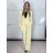 Komplet elegantní sako a kalhoty dámské KLARISA (S/M/L ONE SIZE) ITALSKÁ MÓDA IMPLP266377/DUR S/M/L žlutá