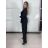 Komplet elegantní sako a kalhoty dámské KLARISA (S/M/L ONE SIZE) ITALSKÁ MÓDA IMPLP266377/DUR S/M/L Černá