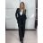 Komplet elegantní sako a kalhoty dámské KLARISA (S/M/L ONE SIZE) ITALSKÁ MÓDA IMPLP266377/DUR S/M/L Černá