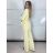 Komplet elegantní sako a kalhoty dámské KLARISA (S/M/L ONE SIZE) ITALSKÁ MÓDA IMPLP266377/DUR S/M/L žlutá