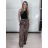 Nohavice dlhé letné dámske SAMBA (S/M/L ONE SIZE) TALIANSKA MÓDA IMWHD260001-2/DUR S/M/L hnedá