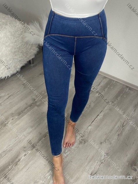 Džegíny dlouhé push-up dámské (S-XL) ITALSKÁ MÓDA IMM22FD533/DUR tmavě modrá M