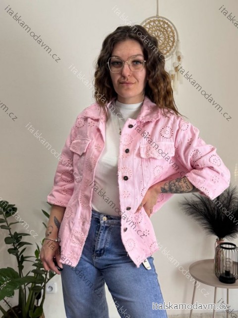 Džínsová košeľa madeira dlhý rukáv dámska (S/M/L ONE SIZE) IMPOZ25JSD-16521/DR