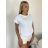 Tričko krátky rukáv dámske (S/M/L ONE SIZE) TALIANSKA MÓDA IMPTI24NG2031/DUR -   biela -   S / M