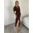 Šaty letné krátky rukáv dámske IRINA (S/M/L ONE SIZE) TALIANSKA MÓDA IMWBS260001/DUR S/M/L čierna