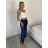 Kalhoty letní dlouhé riflové dámské (S/M/L ONE SIZE) ITALSKÁ MÓDA IMD23481