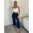 Kalhoty letní dlouhé riflové dámské (S/M/L ONE SIZE) ITALSKÁ MÓDA IMD23481