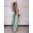 Šaty elegantné spoločenské dlhé na ramienka dámske STELA (S/M ONE SIZE) TALIANSKA MÓDA IM3260001/DUR S / M svetle petrolejová