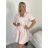 Šaty košeľové krátky rukáv dámske BARBARA (S/M/L ONE SIZE) TALIANSKA MÓDA IMC26002356/DUR S/M/L svetlo modrá