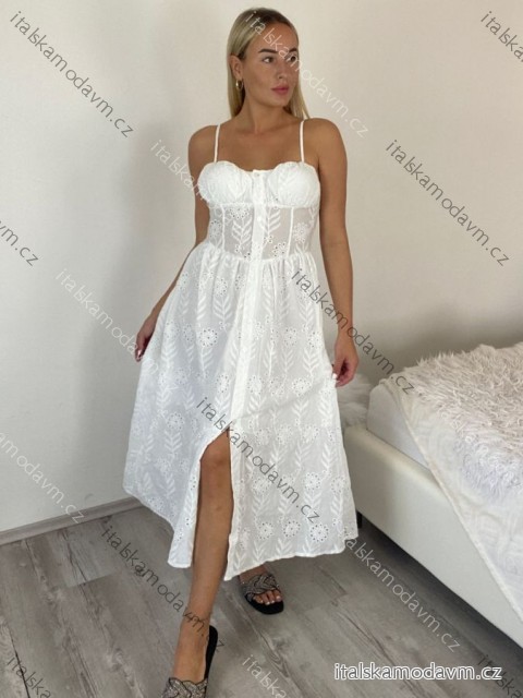 Šaty dlhé letní dámske SUNA (S/M/L ONE SIZE) TALIANSKA MÓDA IMWKH26C2323/DUR