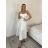 Šaty dlouhé letní dámské SUNA (S/M/L ONE SIZE) ITALSKÁ MÓDA IMWKH26C2323/DUR S/M/L bílá