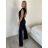 Souprava elegantní kalhoty dlouhé a Top  dámská (S/M/L ONE SIZE) ITALSKÁ MÓDA IMWGB260002/DUR S/M/L šedá